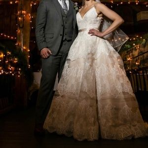 Allure Bridal Style 9400 Size 16 Champagne/Ivory